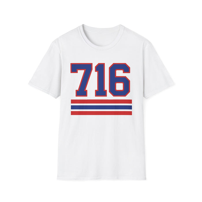 716 Buffalo T-Shirt – Retro Area Code Athletic Graphic Tee | Teesrus716