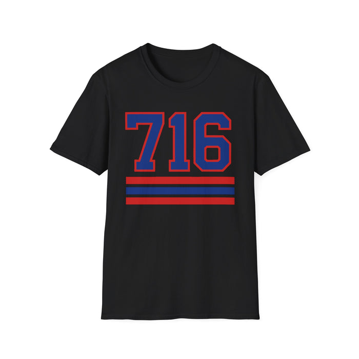 716 Buffalo T-Shirt – Retro Area Code Athletic Graphic Tee | Teesrus716