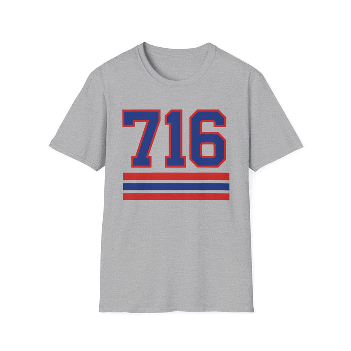 716 Buffalo T-Shirt – Retro Area Code Athletic Graphic Tee | Teesrus716