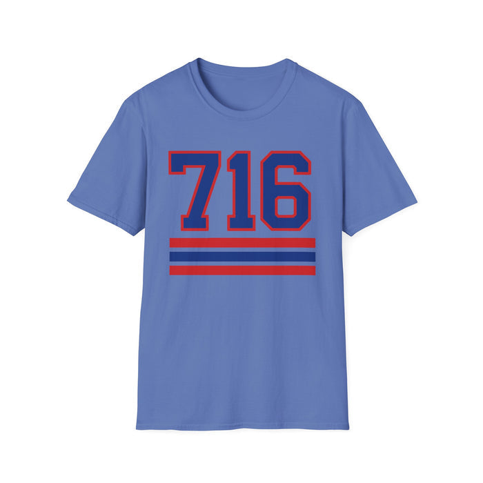716 Buffalo T-Shirt – Retro Area Code Athletic Graphic Tee | Teesrus716