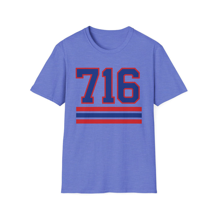 716 Buffalo T-Shirt – Retro Area Code Athletic Graphic Tee | Teesrus716