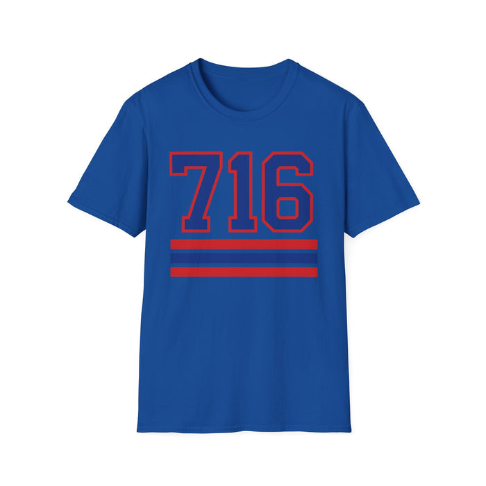 716 Buffalo T-Shirt – Retro Area Code Athletic Graphic Tee | Teesrus716