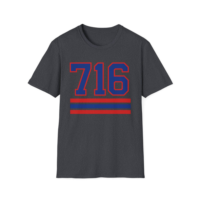 716 Buffalo T-Shirt – Retro Area Code Athletic Graphic Tee | Teesrus716