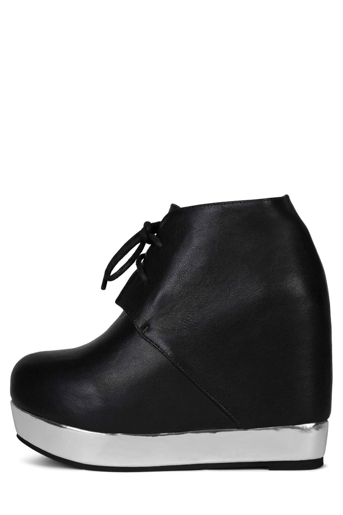 ALEXIS Jeffrey Campbell Ankle Boots Black Silver