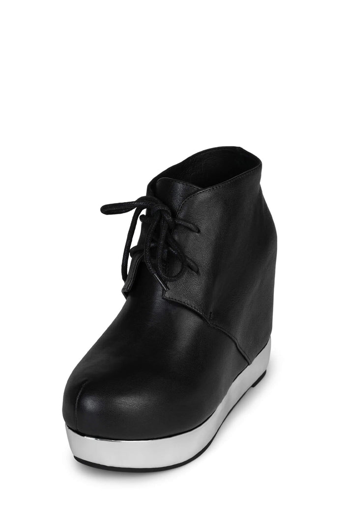 ALEXIS Jeffrey Campbell Ankle Boots Black Silver