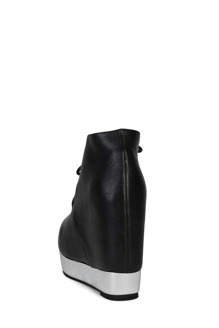 ALEXIS Jeffrey Campbell Ankle Boots Black Silver
