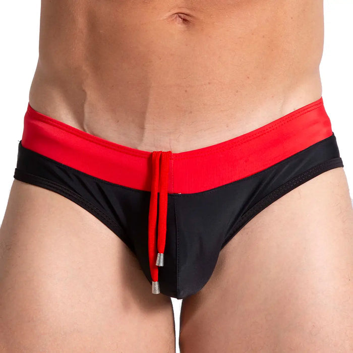 Alfa Black Red Swim Brief de Gigo Underwear