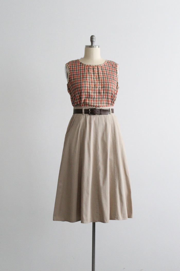 almond cotton maxi skirt