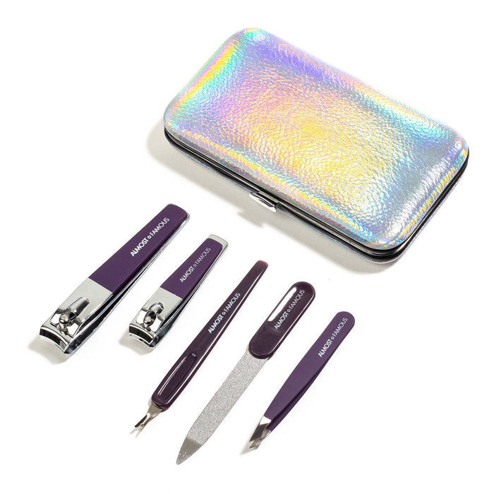 Almost Famous - 5pc Manicure Tool Kit with Holographic Case