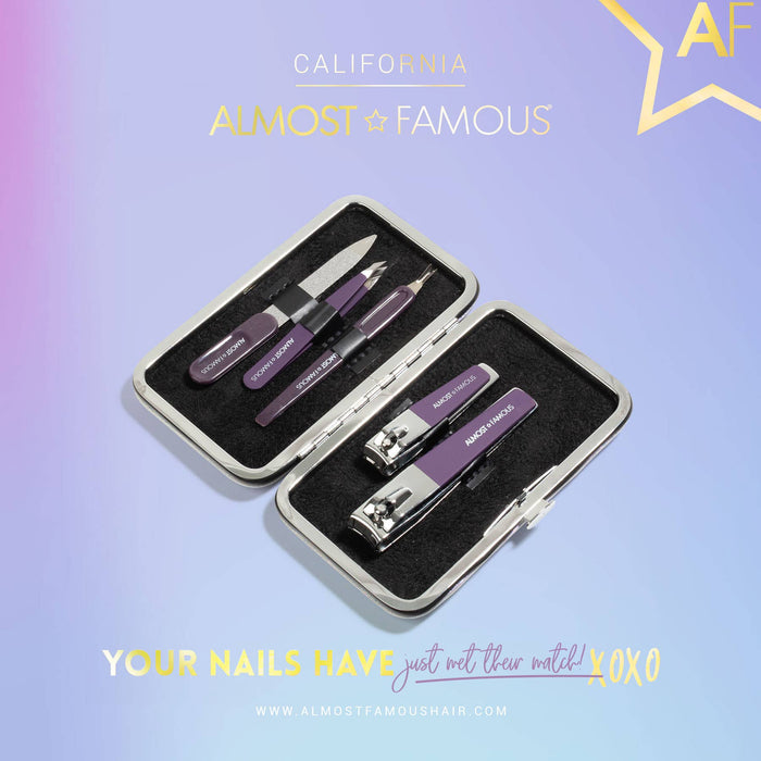 Almost Famous - 5pc Manicure Tool Kit with Holographic Case