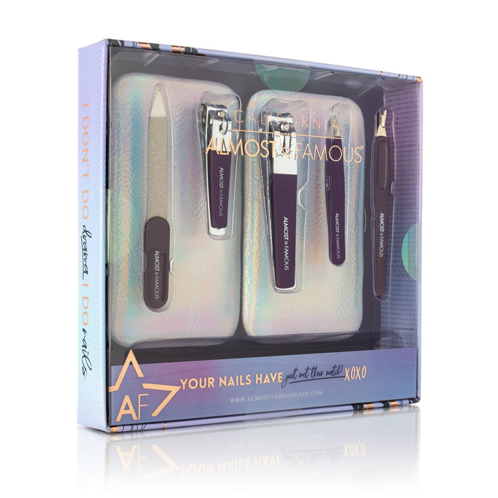 Almost Famous - 5pc Manicure Tool Kit with Holographic Case