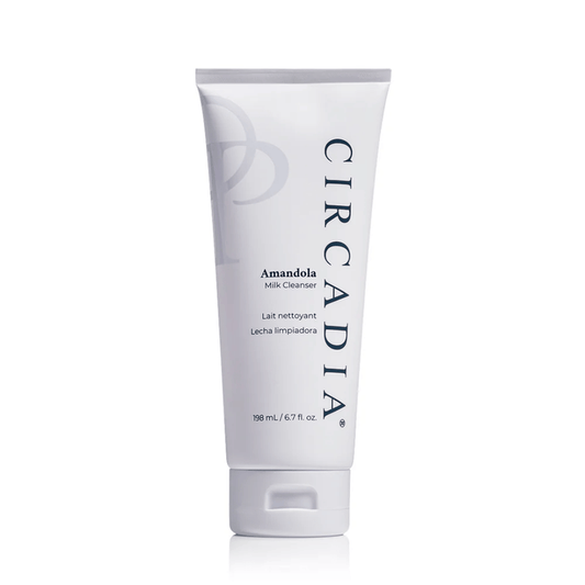 Tube of Amandola Milk Cleanser | Circadia in white packaging with minimalist design, ideal for gentle skincare cleansing and daily facial care.