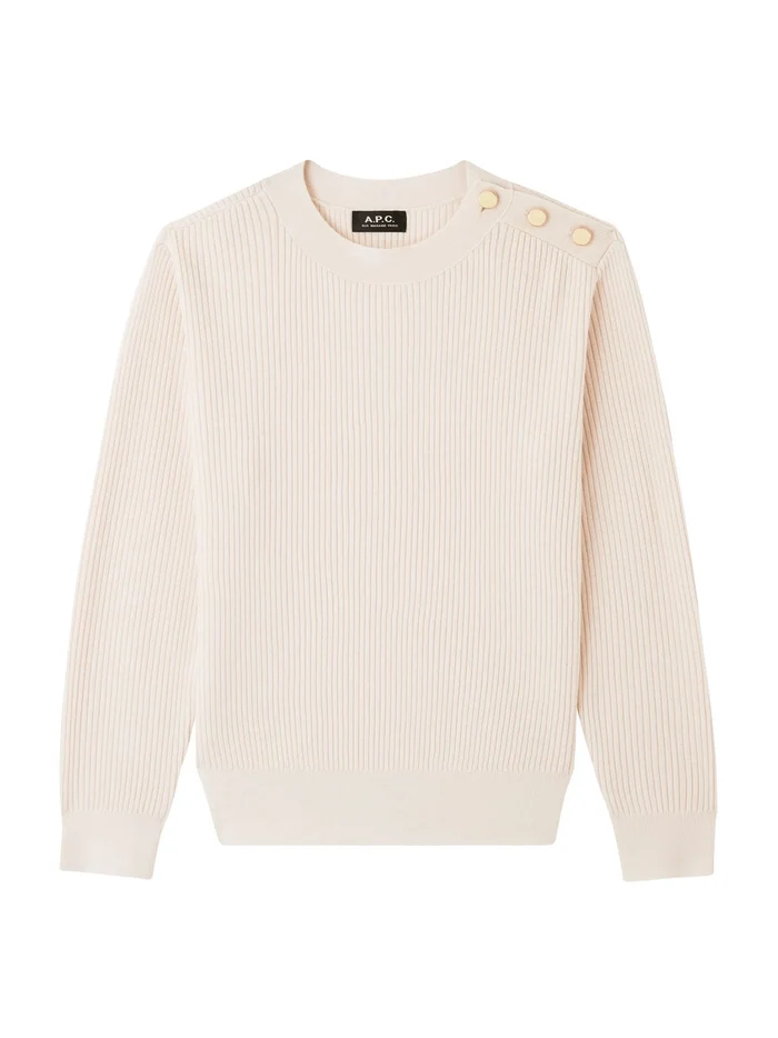 A.P.C - Pull Paola Blanc Cassé - Femme-Pulls et Sweats-WVAXM - F23992