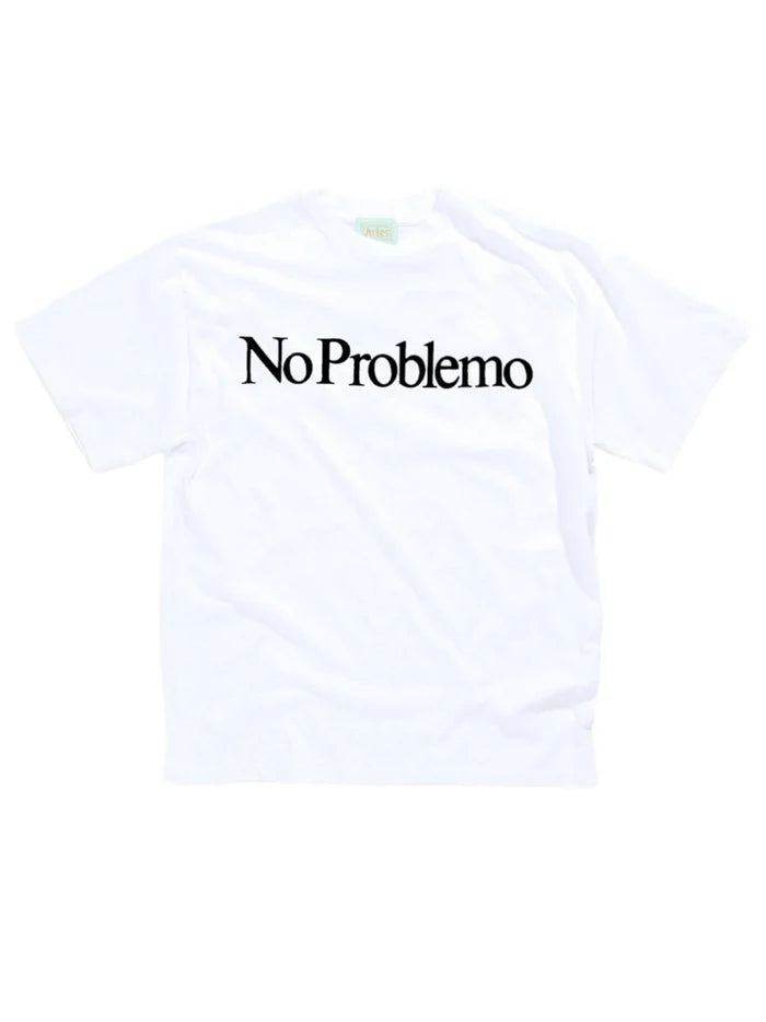 ARIES ARISE - T-shirt No Problemo white - UNISEXE-T-shirts-FSAR60002