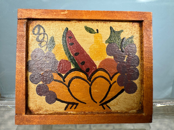 Artisan Bearly Big Enough Signed Fruit Bowl Painting