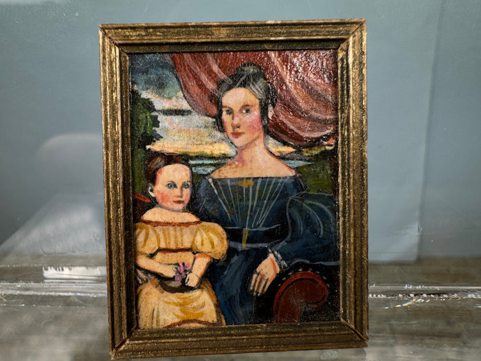 Artist AES Victorian Woman & Child Painting