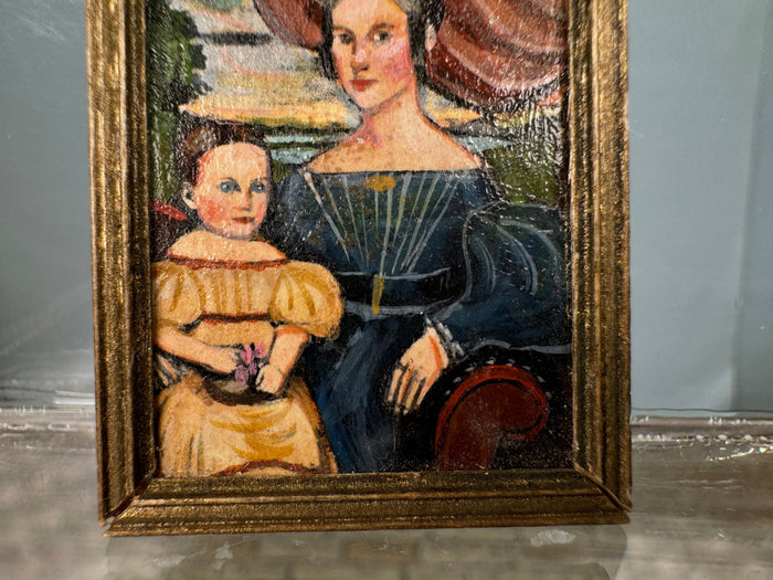 Artist AES Victorian Woman & Child Painting