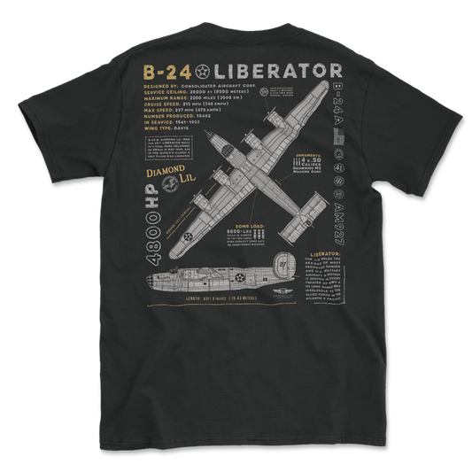 B-24 Liberator "Diamond Lil" Blueprint Premium T-Shirt
