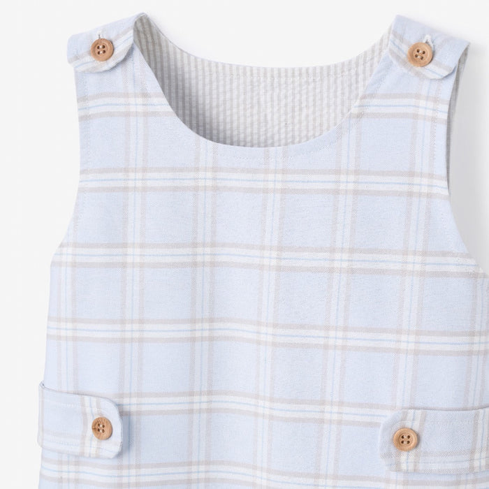 BA - Blue Gray Plaid Jon Jon