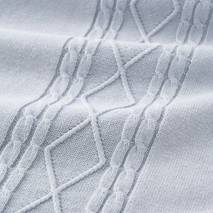 BA - Nautical Cotton Knit Cable Blanket