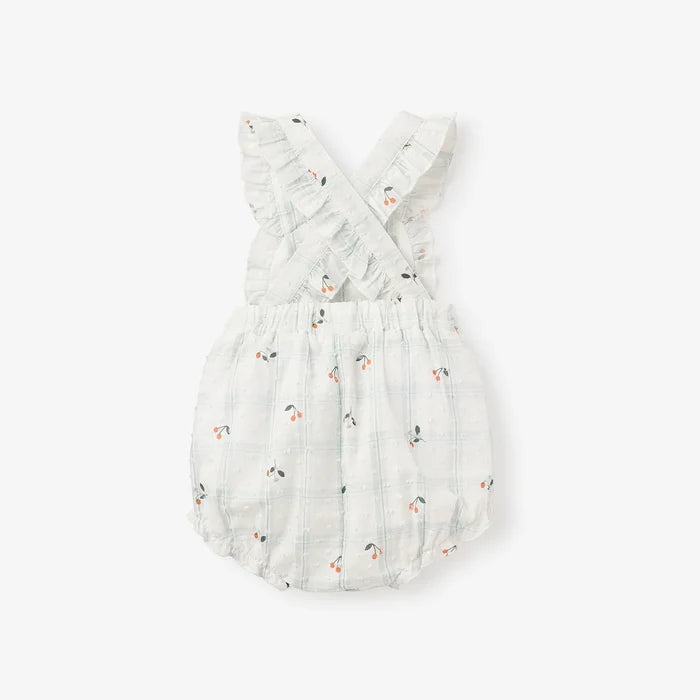 BA - Strawberry Picnic Swiss Dot Bibbed Bubble