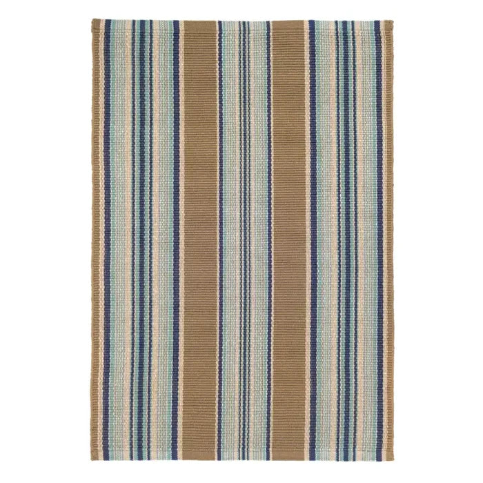 BB - Heron Stripe Handwoven Cotton Rug 2x3'