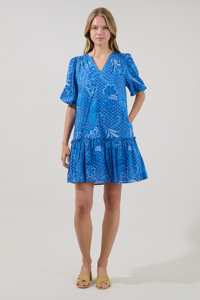 Berke Shift Mini Dress Moonlit