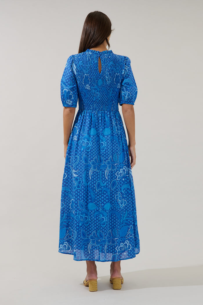 Bermy Smocked Maxi Dress Moonlit