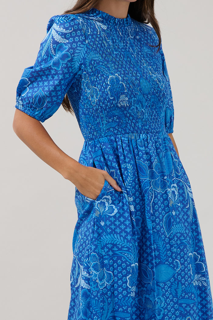 Bermy Smocked Maxi Dress Moonlit