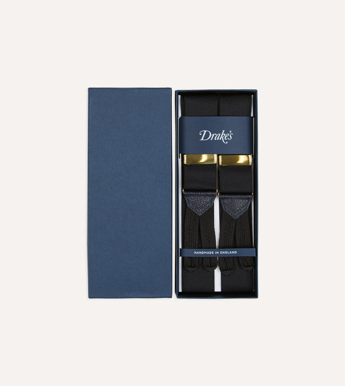 Black Silk Trouser Braces