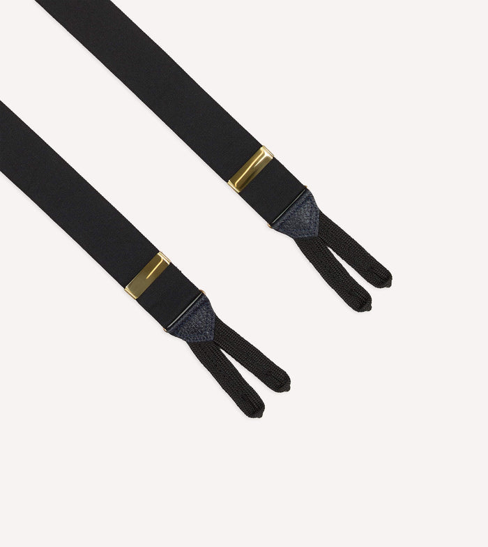 Black Silk Trouser Braces
