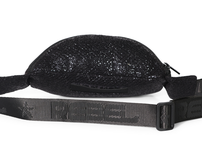 Black Viper Snakeskin Adult Rebel Fanny Pack with Black Zipper