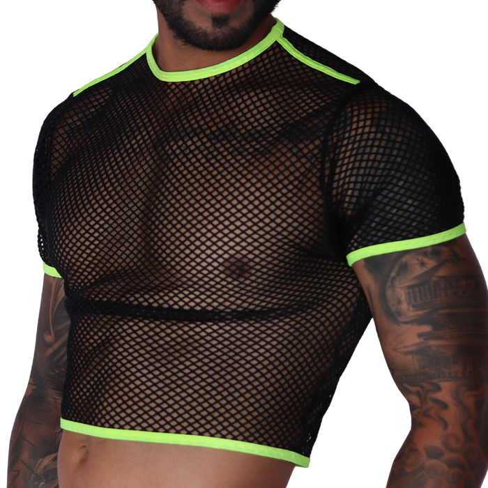 Boox Yellow Crop Top vista frontal de Gigo Underwear