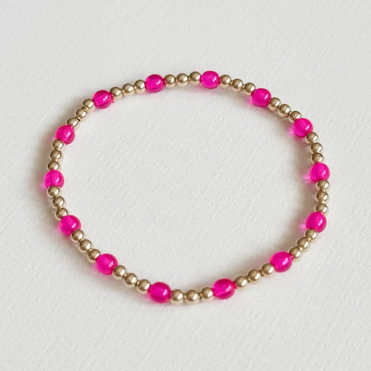 Brielle Bracelet in Hot Pink | Waterproof