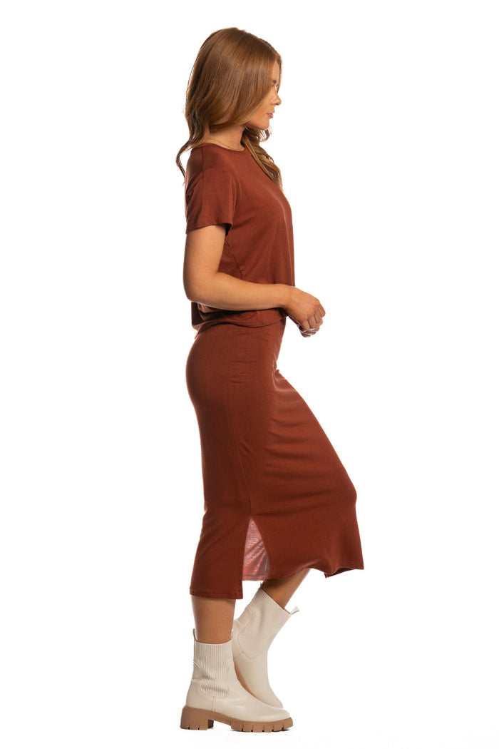 Brigitte Brianna Motion Tee & Runaround Skirt Set - SexyModest Boutique
