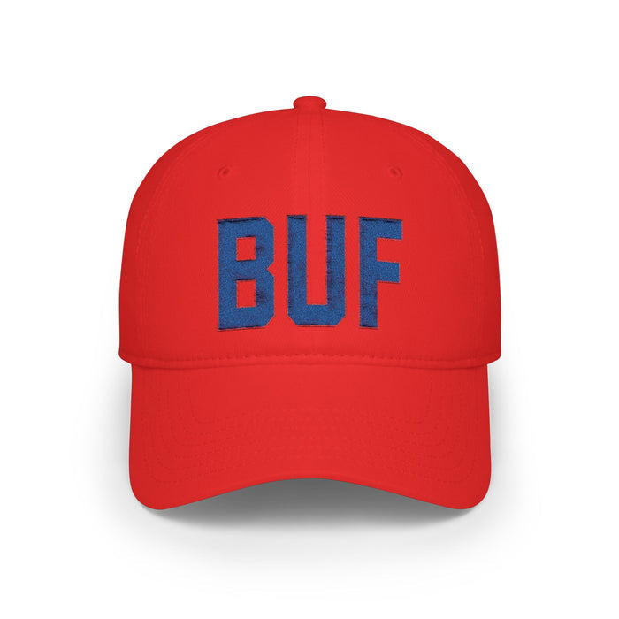 BUF Buffalo Football Hat – White Embroidered Hat