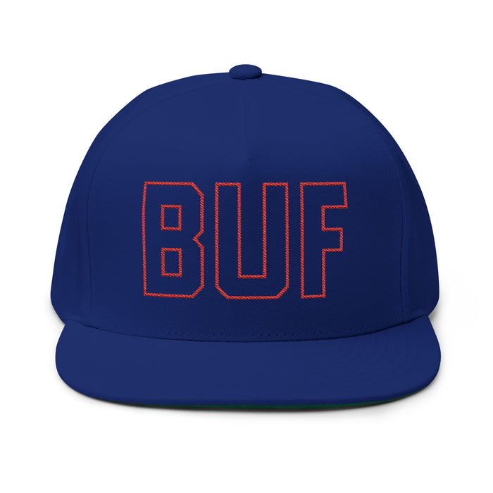 BUF Buffalo Hockey Flat Bill Hat – Retro 716 Embroidered Snapback Cap | Teesrus716
