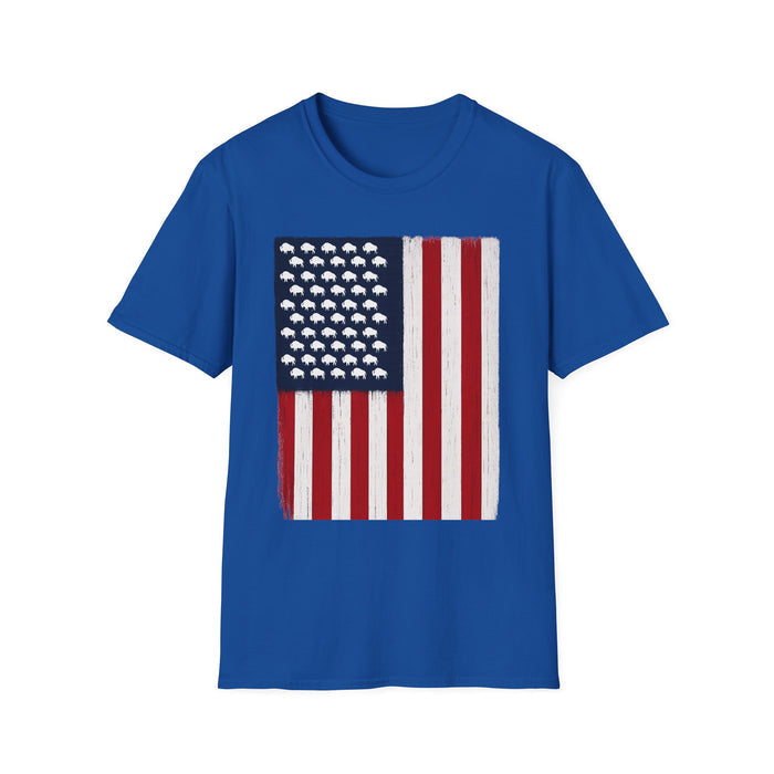 Buffalo 4th of July Flag T-Shirt – Patriotic Buffalo American Flag Graphic Tee | TeesRus716