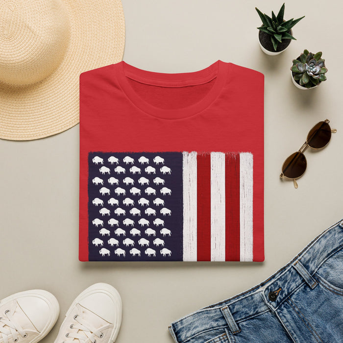 Buffalo 4th of July Flag T-Shirt – Patriotic Buffalo American Flag Graphic Tee | TeesRus716