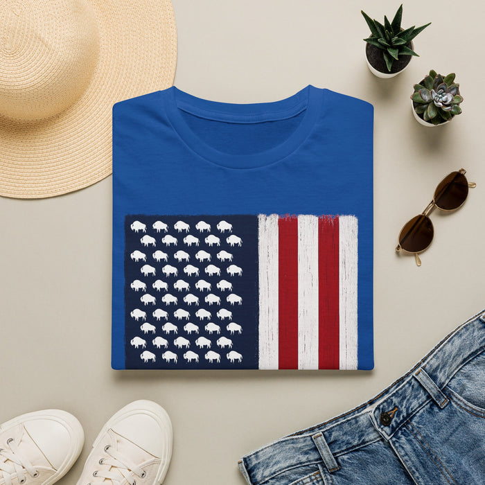 Buffalo 4th of July Flag T-Shirt – Patriotic Buffalo American Flag Graphic Tee | TeesRus716