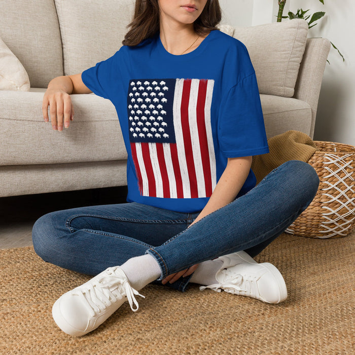 Buffalo 4th of July Flag T-Shirt – Patriotic Buffalo American Flag Graphic Tee | TeesRus716