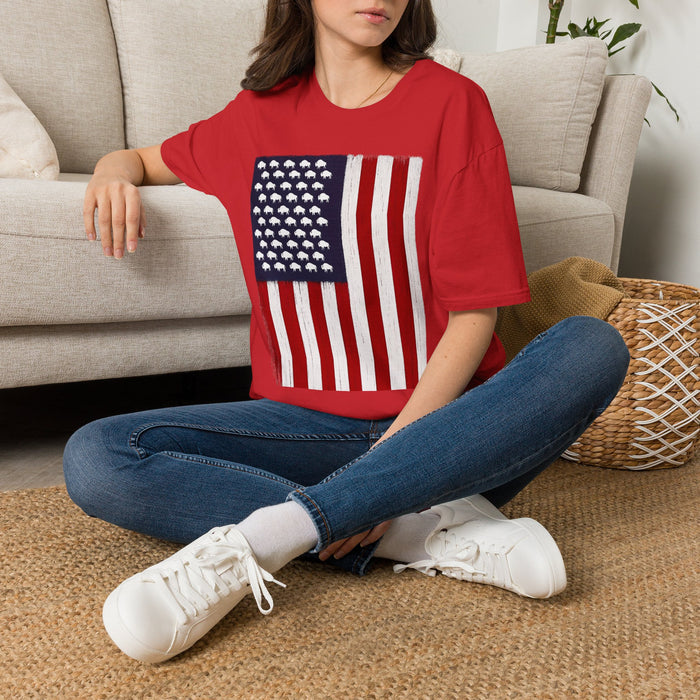 Buffalo 4th of July Flag T-Shirt – Patriotic Buffalo American Flag Graphic Tee | TeesRus716