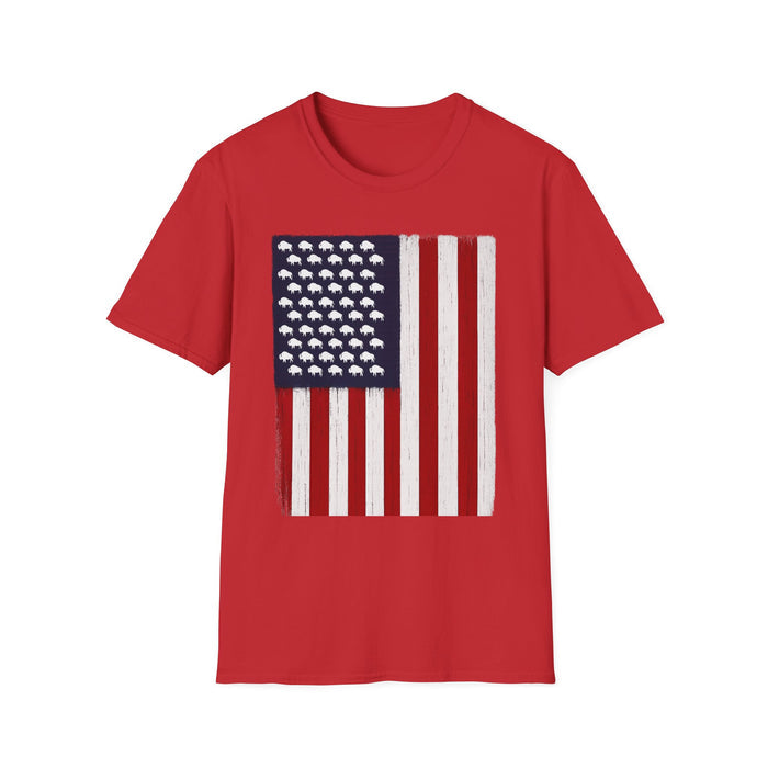 Buffalo 4th of July Flag T-Shirt – Patriotic Buffalo American Flag Graphic Tee | TeesRus716