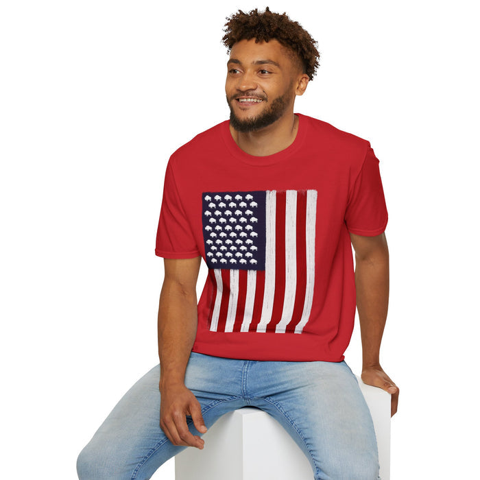 Buffalo 4th of July Flag T-Shirt – Patriotic Buffalo American Flag Graphic Tee | TeesRus716