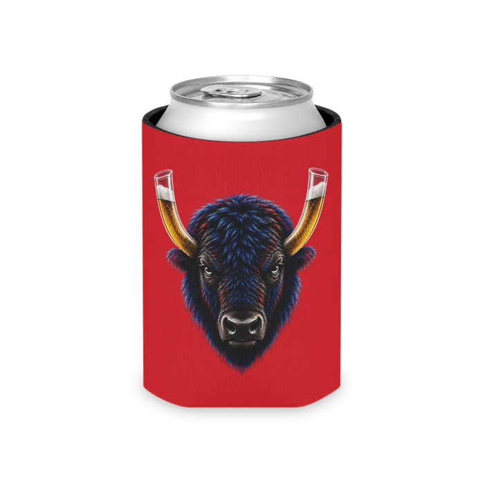 Buffalo Football Beer Can Cooler – Buffalo Beer Horn Tailgate Koozie
