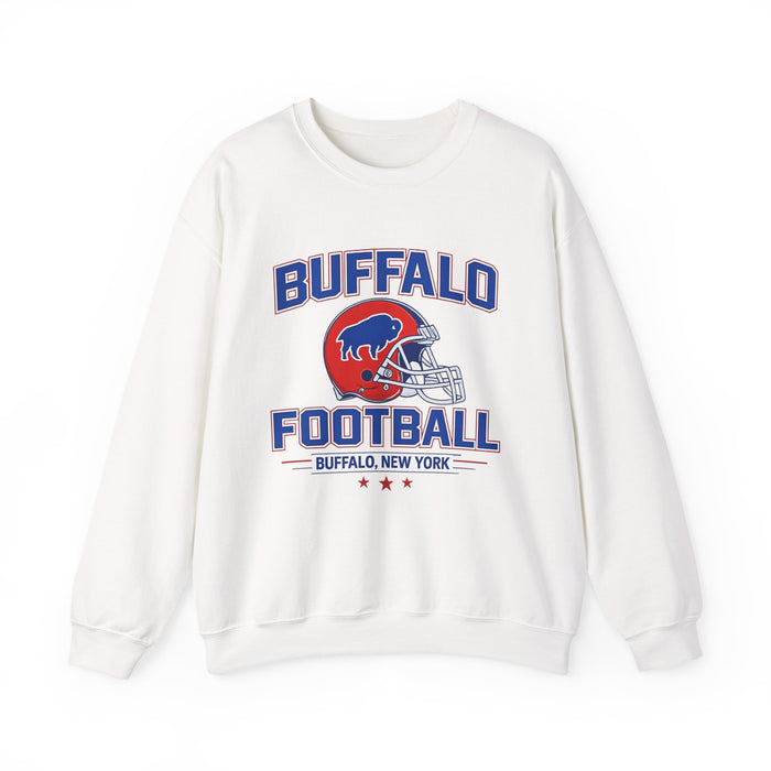 Buffalo Football Crewneck Sweatshirt – 716 Helmet Graphic | Teesrus716