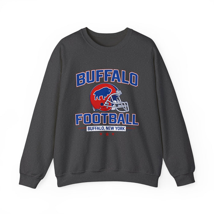 Buffalo Football Crewneck Sweatshirt – 716 Helmet Graphic | Teesrus716