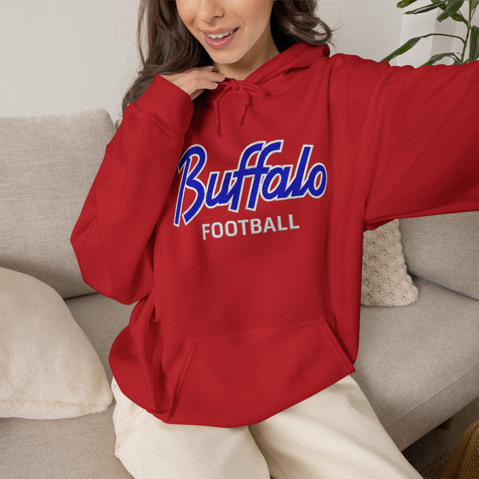 Buffalo Football Hoodie – Retro Buffalo Football Sweatshirt | Red & Blue