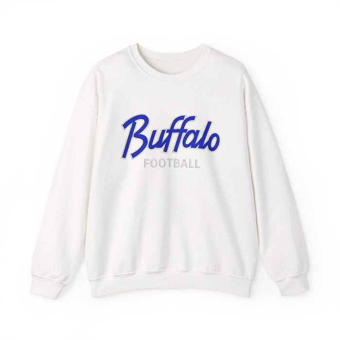 Buffalo Football Nickel City Crewneck Sweatshirt | Vintage Embroidered Buffalo Football Sweatshirt