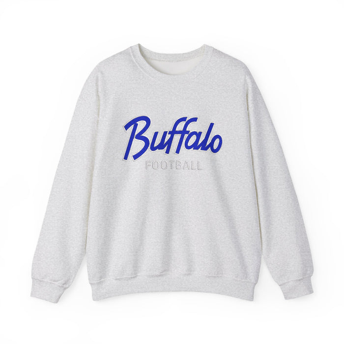 Buffalo Football Nickel City Crewneck Sweatshirt | Vintage Embroidered Buffalo Football Sweatshirt